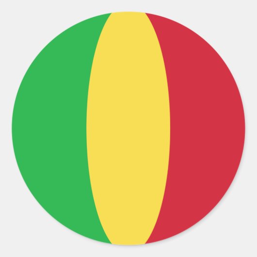 Autocollant du drapeau Fisheye du Mali (Devant)