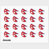 Autocollant du drapeau fisheye du Népal (Feuille)