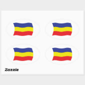Autocollant du drapeau khmer Kampuchea Krom (Feuille)