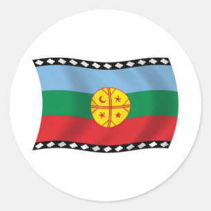 Autocollant du drapeau mapuche