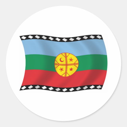 Autocollant du drapeau mapuche (Devant)