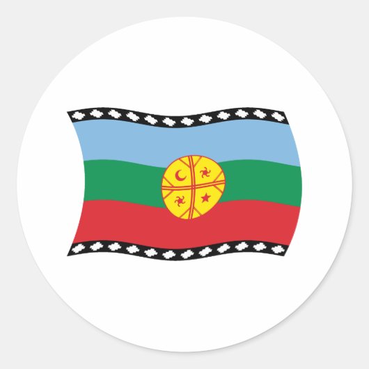 Autocollant du drapeau mapuche (Devant)