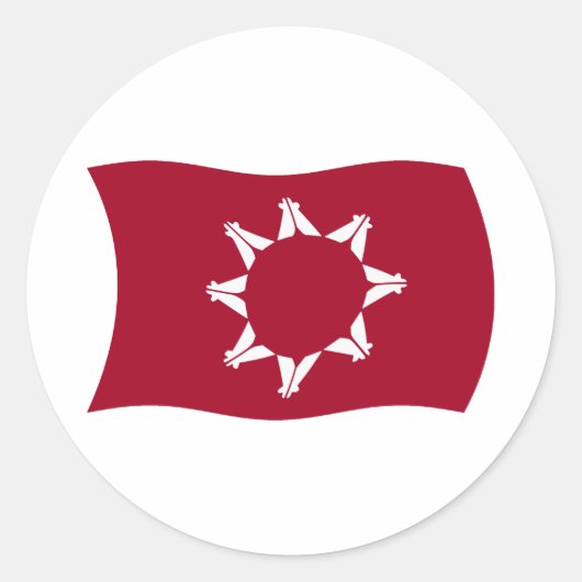 Autocollant du drapeau oglala lakota (Devant)