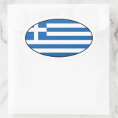 Autocollant du drapeau ovale de Grèce (Sac)