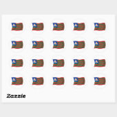 Autocollant du drapeau tribal Bubi (Feuille)