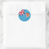Autocollant du fisheye du drapeau de Fidji (Sac)