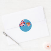 Autocollant du fisheye du drapeau de Fidji (Enveloppe)