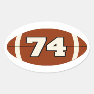Autocollant du football du numéro 74