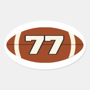 Autocollant du football du numéro 77