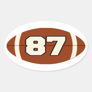 Autocollant du football du numéro 87