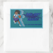 Autocollant du joueur de basket-ball féminin perso (Sac)