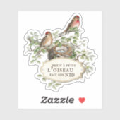 Autocollant du journal esthétique du nid d'oiseaux (Feuille)