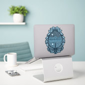 Autocollant du lac miroir bleu libellule (Ordinateur portable sur le bureau)