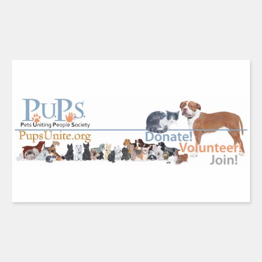 Autocollant du logo de PUPs (Devant)