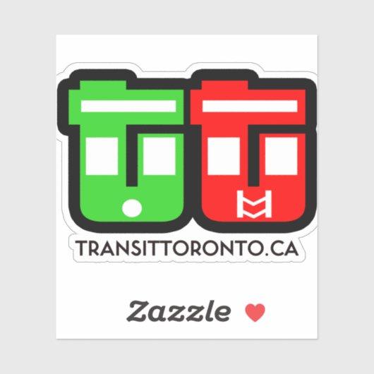 Autocollant du logo de Transit Toronto (Feuille)