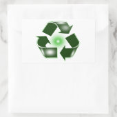 Autocollant du logo Recycle vert (Sac)