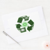 Autocollant du logo Recycle vert (Enveloppe)