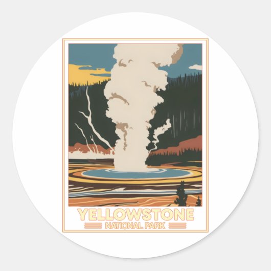 Autocollant du Parc National de Yellowstone (Devant)