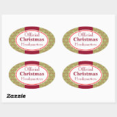 Autocollant du quartier général de Noël de cuisine (Feuille)