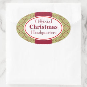 Autocollant du quartier général de Noël de cuisine
