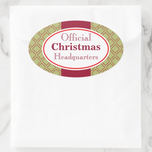 Autocollant du quartier général de Noël de cuisine (Sac)