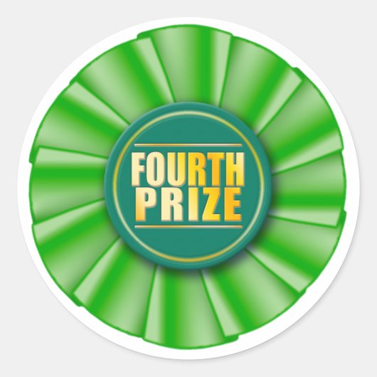 autocollant du quatrième prix de la rosette verte (Devant)