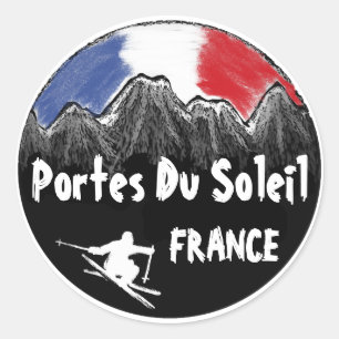 Autocollant du skieur des Portes Du Soleil France