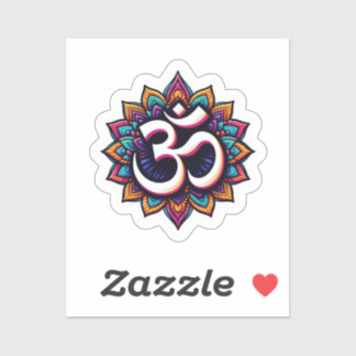 Autocollant du symbole de méditation Om indien