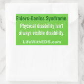 Autocollant du syndrome d'Ehlers-Danlos (SDE) (Sac)