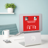 Autocollant d'urgence pour animaux domestiques (Ordinateur portable sur le bureau)