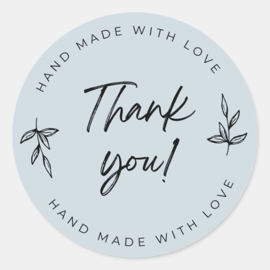 Autocollant Dusty Blue Merci (Devant)