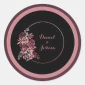 Autocollant Dusty Rose et Mariage Bourgogne (Devant)