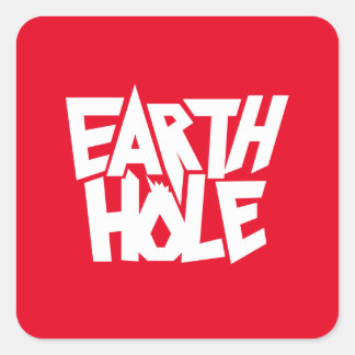 Autocollant Earth Hole rouge