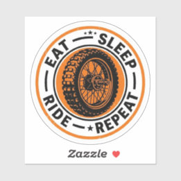 Autocollant Eat Sleep Ride Repeat — Autocollant po