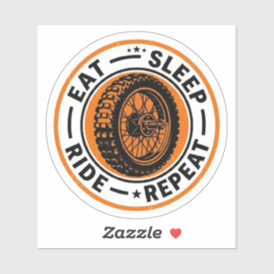 Autocollant Eat Sleep Ride Repeat — Autocollant po