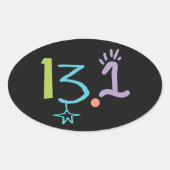 Autocollant Eclectique 13,1 demi-marathon (Devant)