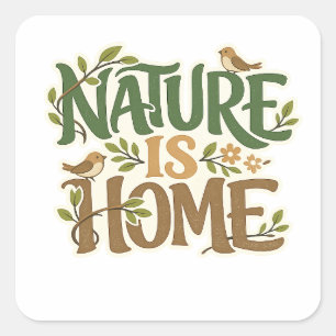 Autocollant Éco Nature La Nature Est Maison