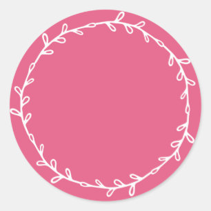 Autocollant écriture rose vif fait maison rustique