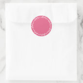 Autocollant écriture rose vif fait maison rustique (Sac)