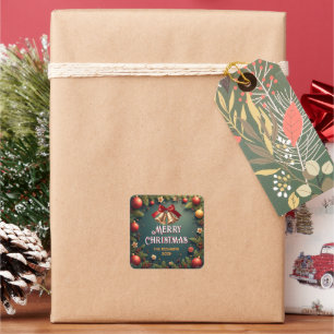 Autocollant éditable Cloches de Noël Élégantes