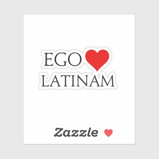 Autocollant Ego Amo Latinam (I Love Latin) (Feuille)