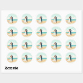 Autocollant Elegant Baiser de Plage (Feuille)