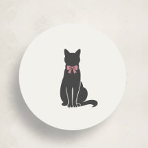 Autocollant élégant classique chat phoque
