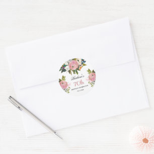 Autocollant Élégant Floral Peint à la Main 70e Ann