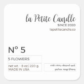 Autocollant élégant minimaliste noir et blanc (Devant)