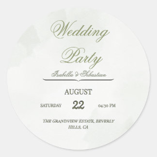 Autocollant élégant pour cadeau de mariage