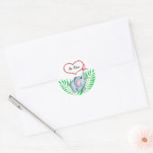 Autocollant Éléphant Bébé Et Papillon (Enveloppe)
