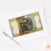 Autocollant éléphant blanc personnalisé des années (Enveloppe)
