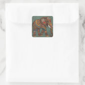Autocollant éléphant Boho Chic avec décorations or (Sac)