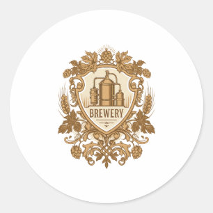 Autocollant Emblème Brasserie Vintage Bière arti